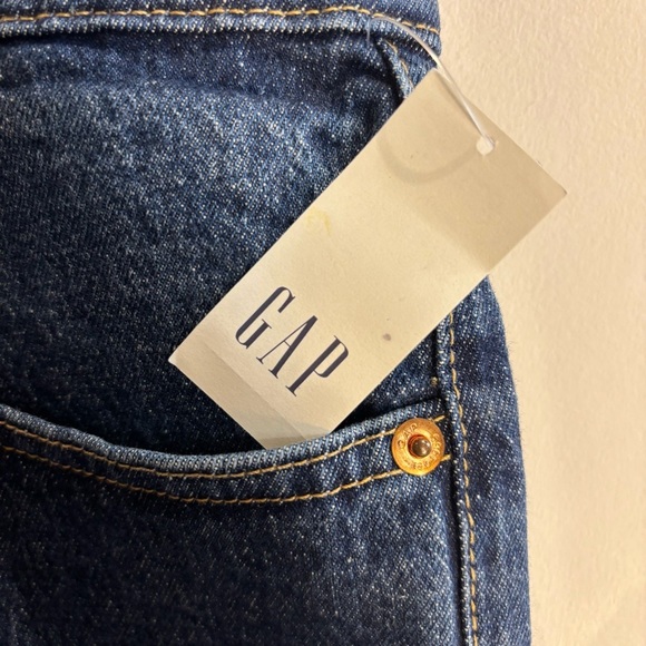 GAP Sz 33 or 16R Cheeky Straight High Rise Classic Blue Denim Jeans NEW W/ TAGS - Picture 3 of 12